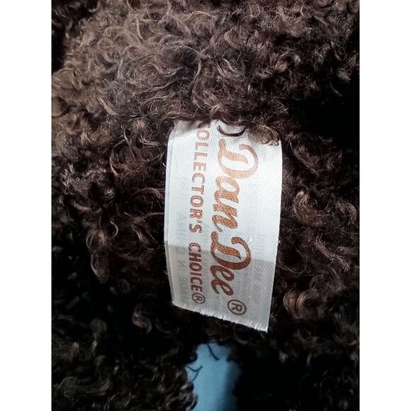 Bear Plush Dan Dee Teddy Dark Brown Red Heart Eye Paws 13 In Soft Stuffed Animal - Picture 12 of 14